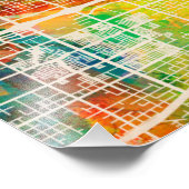 Las Vegas City Street Map Foto Afdruk (Hoek)