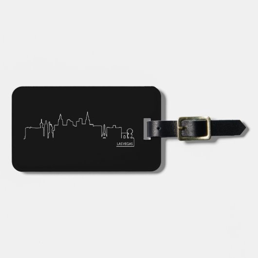 Las Vegas cityscape Bagagelabel (Voorkant horizontaal)
