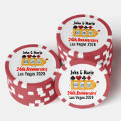 Las Vegas Couple Jubileum Celebrating Custom Poker Chips (Opstapeling)