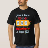 Las Vegas Couple Jubileum Celebrating Custom T-shirt (Voorkant)