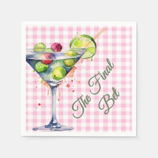 Las Vegas custom bachelorette papieren servet (Voorkant)