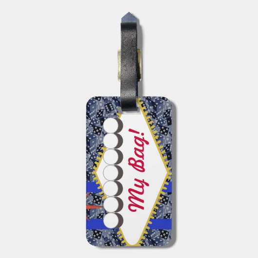 Las Vegas Custom Baggage Label Bagagelabel (Achterkant verticaal)