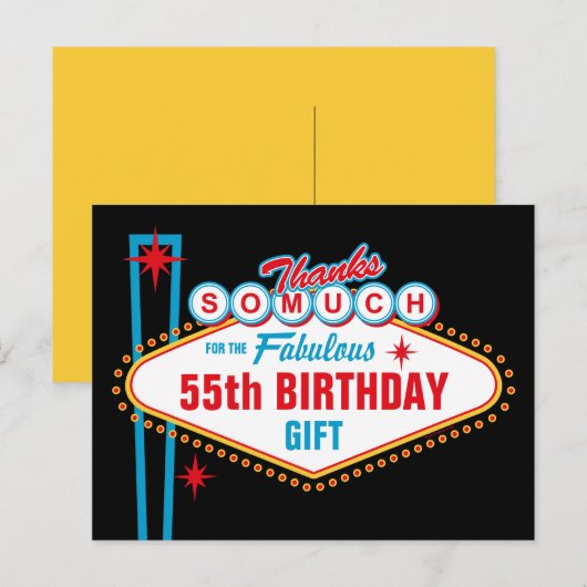 Las Vegas Custom Bedankt Briefkaart (Voorkant / Achterkant)