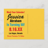 Las Vegas Custom Bewaar de datum Aankondigingskaart (Achterkant)