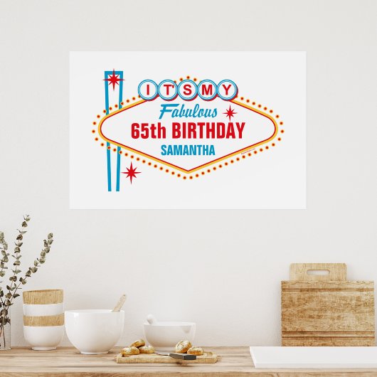 Las Vegas Custom Signature Party Poster (Keuken)