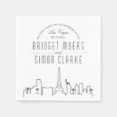 Las Vegas Deco Skyline | Weddenschap Napkins Servet (Voorkant)