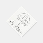 Las Vegas Deco Skyline | Weddenschap Napkins Servet (Hoek)
