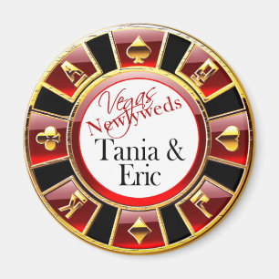 Las Vegas Deluxe Casino Chip Magnet Favor