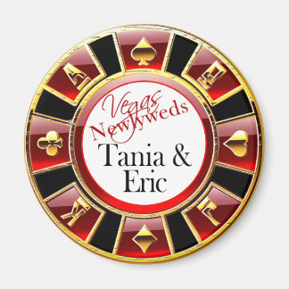 Las Vegas Deluxe Casino Chip Magnet Favor
