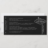 Las Vegas Destination Boarding Pass Save the Date (Achterkant)