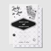 Las Vegas Destination Casino Lucky in Love Wedding Vellum Uitnodigingen (Offset (Uitnodiging))