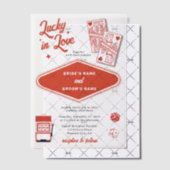 Las Vegas Destination Casino Lucky in Love Wedding Vellum Uitnodigingen (Offset (Uitnodiging))