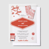 Las Vegas Destination Casino Lucky in Love Wedding Vellum Uitnodigingen (Offset)