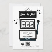 Las Vegas Destination Casino Slot Machine Wedding Save The Date (Voorkant)
