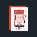 Las Vegas Destination Casino Slot Machine Wedding Save The Date<br><div class="desc">Een unieke hand getekend Las Vegas Casino thema bruiloft ontwerp. Een moderne bestemming Las Vegas, Nevada bruiloft thema met speelkaarten, casino gokken thema illustraties. Een rode en witte Las Vegas bruiloft opslaan van de datum kaart ontwerp ideaal voor casino thema bruiloften. Bijpassende huwelijksuitnodigingen en andere briefpapier items zijn ook beschikbaar....</div>