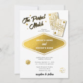Las Vegas Destination Perfect Match Wedding Gold Kaart (Voorkant)