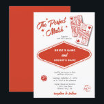 Las Vegas Destination Perfect Match Wedding Kaart<br><div class="desc">Een uniek handgetekende Las Vegas Casino thema bruiloft "de perfecte match" ontwerp. Een moderne bestemming Las Vegas, Nevada bruiloft thema met speelkaarten, casino gokken thema illustraties. Een rood en wit Las Vegas bruiloft uitnodiging ontwerp ideaal voor casino thema bruiloften. Overeenkomende bruiloft briefpapier items en andere bruiloft uitnodigingsformaten zijn ook beschikbaar....</div>