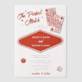 Las Vegas Destination Perfect Match Wedding Vellum Uitnodigingen (Voorkant)