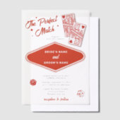 Las Vegas Destination Perfect Match Wedding Vellum Uitnodigingen (Offset)