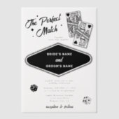 Las Vegas Destination Perfect Match Wedding Zwart Vellum Uitnodigingen (Voorkant)