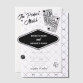 Las Vegas Destination Perfect Match Wedding Zwart Vellum Uitnodigingen (Offset (Uitnodiging))