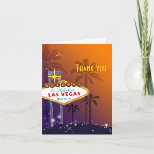 Las Vegas Destination Wedding Bedankt (Voorkant)