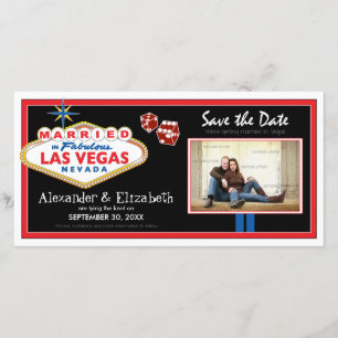 Las Vegas Destination Wedding Bewaar de datum Phot Save The Date