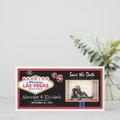 Las Vegas Destination Wedding Bewaar de datum Phot Save The Date (Staand voorkant)