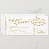 Las Vegas Destination Wedding Bridesmaid Voorstel (Voorkant / Achterkant)