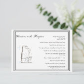 Las Vegas Destination Wedding Directions Informatiekaartje (Staand voorkant)