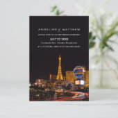 Las Vegas Destination Wedding Invitation Kaart (Staand voorkant)
