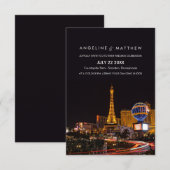 Las Vegas Destination Wedding Invitation Kaart (Voorkant / Achterkant)