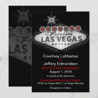 Las Vegas Destination Wedding Invitation Kaart