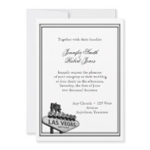 Las Vegas Destination Wedding Invitation