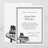 Las Vegas Destination Wedding Invitation Kaart (Voorkant / Achterkant)