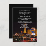 Las Vegas Destination Wedding Invitation Kaart<br><div class="desc">VIVA LAS VEGAS! Las Vegas Destination Wedding Invitation. Eenvoudig maar elegant huwelijksuitnodigingsontwerp. Het ontwerp kenmerkt de namen in een elegante manuscriptdoopvont. Kan aan uw trouwkleuren voor de tekst en de achtergrond worden aangepast. Grafiek, foto of monogram kunnen worden toegevoegd om deze sjabloon te personaliseren. VOLG ONS! — FB: @ElegantInvitationAndMore IG:...</div>