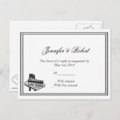 Las Vegas Destination Wedding RSVP Briefkaart (Voorkant / Achterkant)