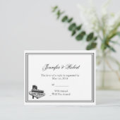 Las Vegas Destination Wedding RSVP Briefkaart (Staand voorkant)