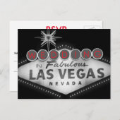 Las Vegas Destination Wedding RSVP Uitnodiging Briefkaart (Voorkant / Achterkant)