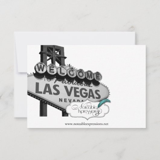 Las Vegas Destination Wedding Save the Date (Achterkant)