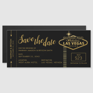 Las Vegas Destination Wedding Save the Date Magnet