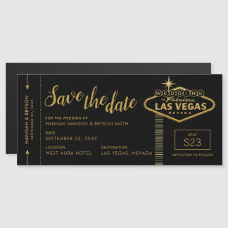 Las Vegas Destination Wedding Save the Date Magnet