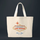 Las Vegas Destination Wedding Welcome Grote Tote Bag<br><div class="desc">Maak je klaar voor een memorabele Las Vegas bruiloft met deze aanpasbare bruiloft welkom canvas tas! Het is het perfecte cadeau tas dat gasten daadwerkelijk willen houden.</div>