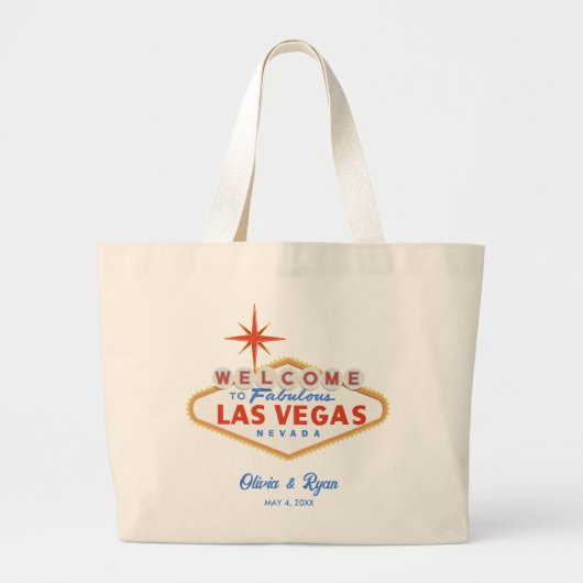 Las Vegas Destination Wedding Welcome Grote Tote Bag (Voorkant)