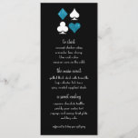 Las Vegas Destiny Blue Glitter Bruiloft Menu<br><div class="desc">Perfect voor een glitzy nacht van Las Vegas romance,  turquoise blauw glitter en zwarte dinermenu's zal uw receptie laten stralen. Vergeet niet om genoeg te bestellen voor elke plaats instelling!</div>