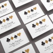 Las Vegas Destiny Gold Faux Glitter Visitekaartje Plaatskaartje