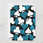 Las Vegas Destiny Malibu Blauwe Glitter Bruiloft Kaart (Achterkant)