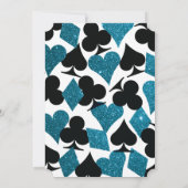 Las Vegas Destiny Malibu Blauwe Glitter Bruiloft Kaart (Achterkant)