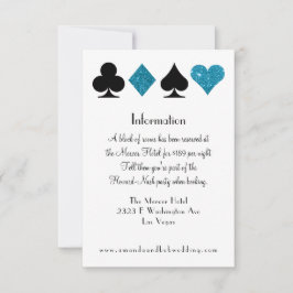 Las Vegas Destiny Malibu Blauwe Glitter Informatie Kaart