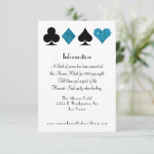 Las Vegas Destiny Malibu Blauwe Glitter Informatie Kaart (Staand voorkant)